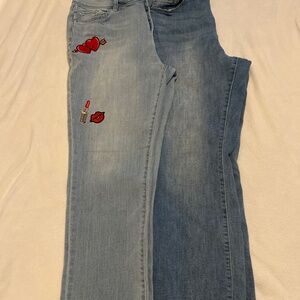 Soho NYC Ladies Jeans Size 14 Preowned Two Pairs